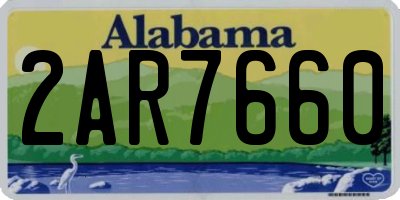 AL license plate 2AR7660