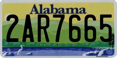 AL license plate 2AR7665