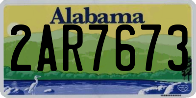AL license plate 2AR7673