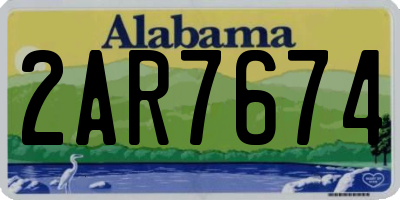 AL license plate 2AR7674
