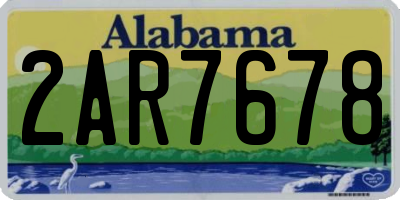 AL license plate 2AR7678