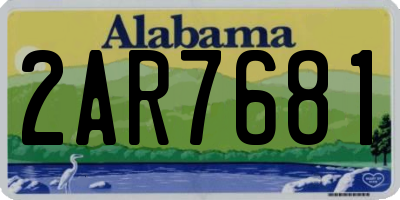 AL license plate 2AR7681