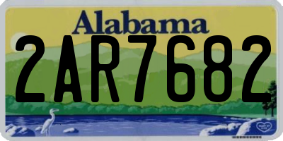 AL license plate 2AR7682