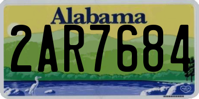 AL license plate 2AR7684