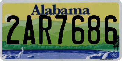 AL license plate 2AR7686