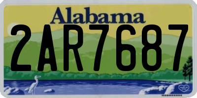 AL license plate 2AR7687