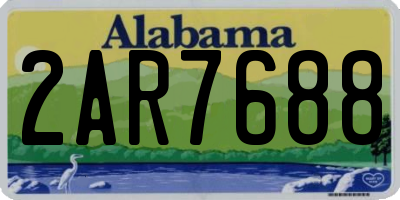 AL license plate 2AR7688
