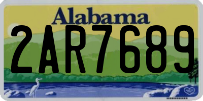 AL license plate 2AR7689