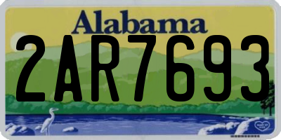 AL license plate 2AR7693