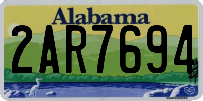 AL license plate 2AR7694