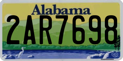 AL license plate 2AR7698