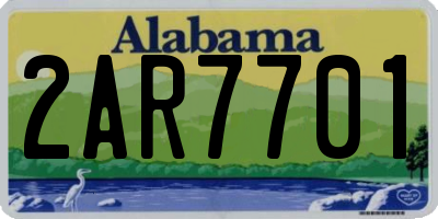 AL license plate 2AR7701