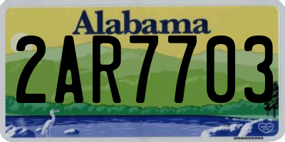 AL license plate 2AR7703