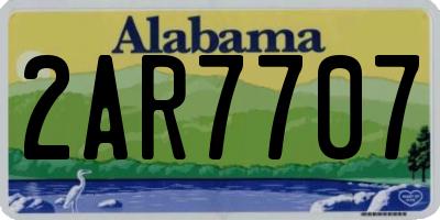 AL license plate 2AR7707