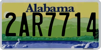 AL license plate 2AR7714