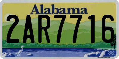 AL license plate 2AR7716