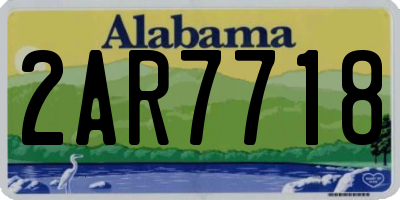 AL license plate 2AR7718