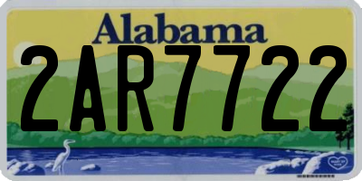 AL license plate 2AR7722