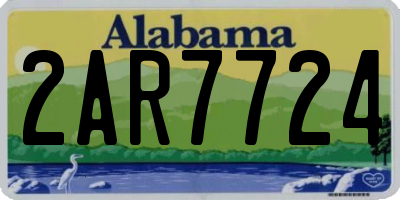 AL license plate 2AR7724