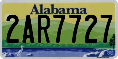 AL license plate 2AR7727