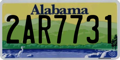 AL license plate 2AR7731
