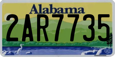 AL license plate 2AR7735