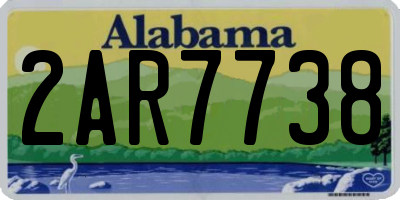 AL license plate 2AR7738