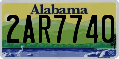 AL license plate 2AR7740