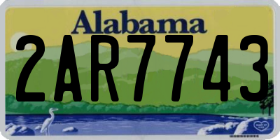 AL license plate 2AR7743