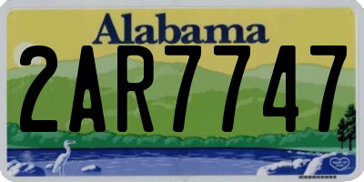 AL license plate 2AR7747