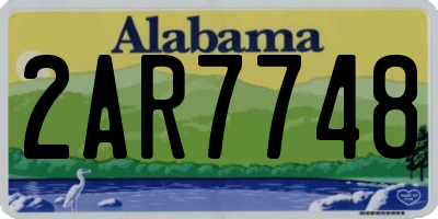 AL license plate 2AR7748