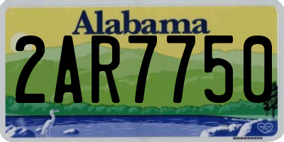 AL license plate 2AR7750