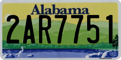 AL license plate 2AR7751
