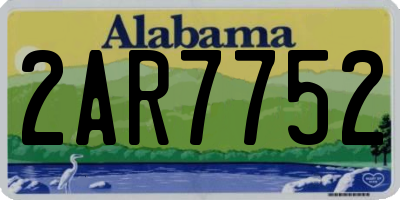 AL license plate 2AR7752