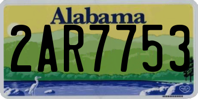 AL license plate 2AR7753