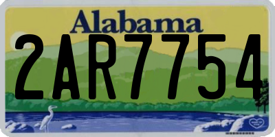 AL license plate 2AR7754