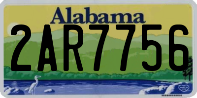 AL license plate 2AR7756