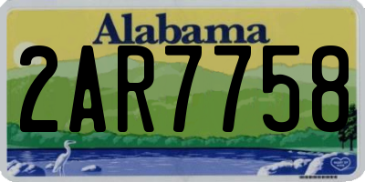 AL license plate 2AR7758