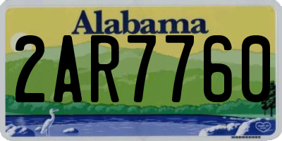 AL license plate 2AR7760