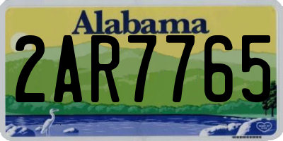 AL license plate 2AR7765