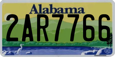 AL license plate 2AR7766