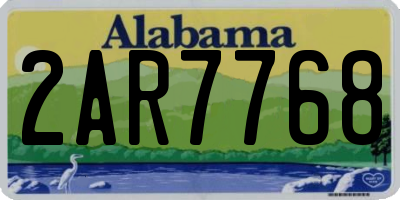 AL license plate 2AR7768