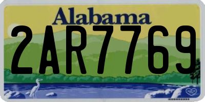 AL license plate 2AR7769