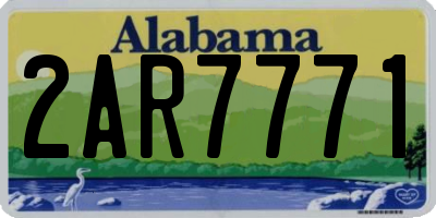 AL license plate 2AR7771