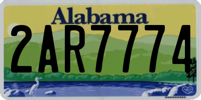 AL license plate 2AR7774