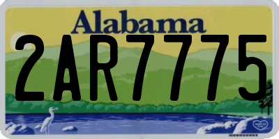 AL license plate 2AR7775