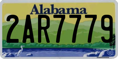 AL license plate 2AR7779