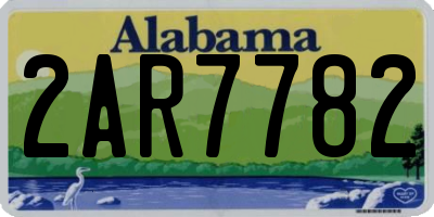 AL license plate 2AR7782
