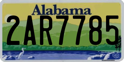 AL license plate 2AR7785