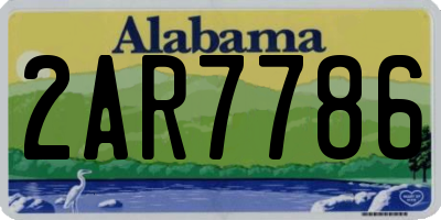 AL license plate 2AR7786